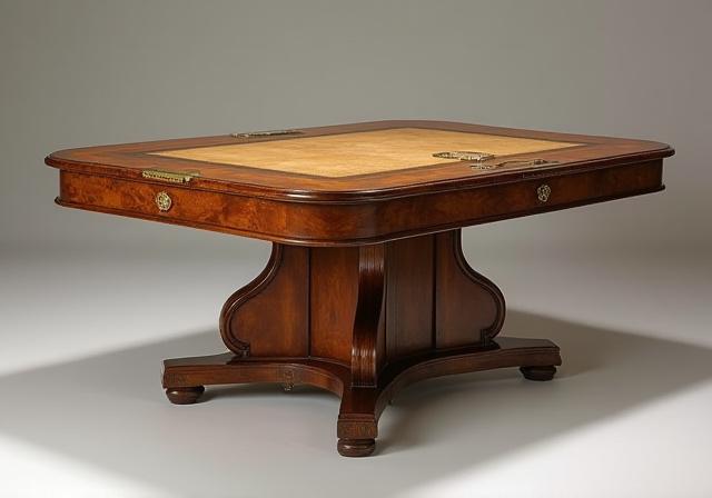 Tavolo da gioco del XIX secolo dopo il restauro conservativo.